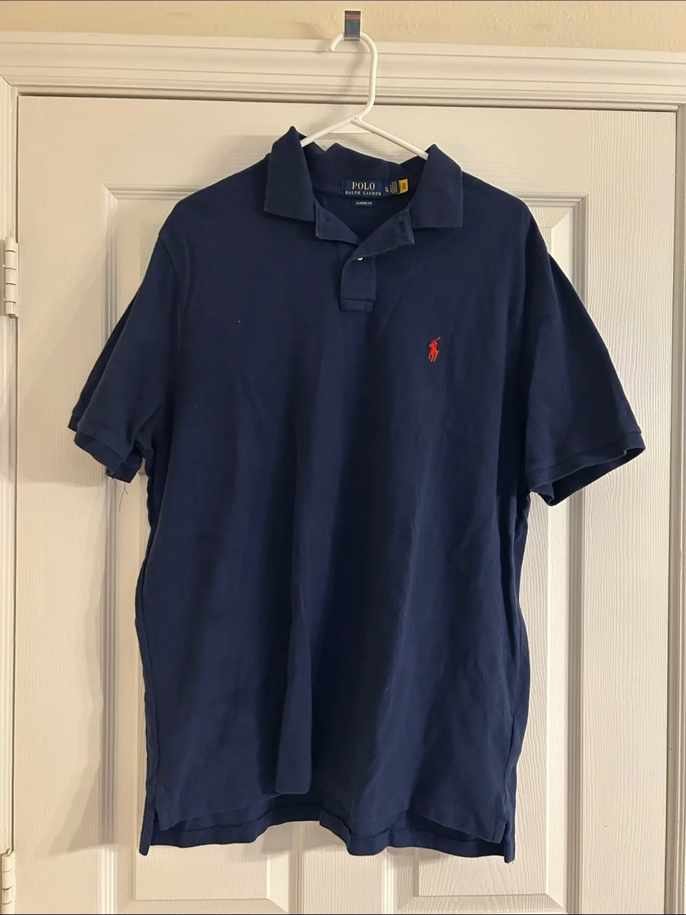Polo by Ralph Lauren Navy Short-Sleeve Polo with Red Pony
